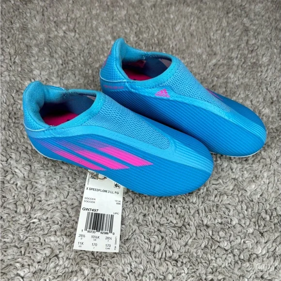 NWT Adidas Kids X Speed Flow .3 LL FG Firm Ground Cleats Size 11K - Picture 4 of 8